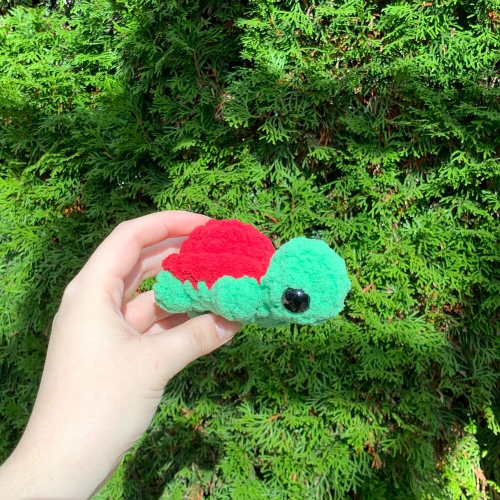 FREE WITH BUNDLE - Small Turtle Crochet Plush